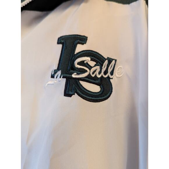 LaSalle Men's Windbreaker Sz XL. White/Green. Rain Hood folded in collar. NWT. - Picture 5 of 10